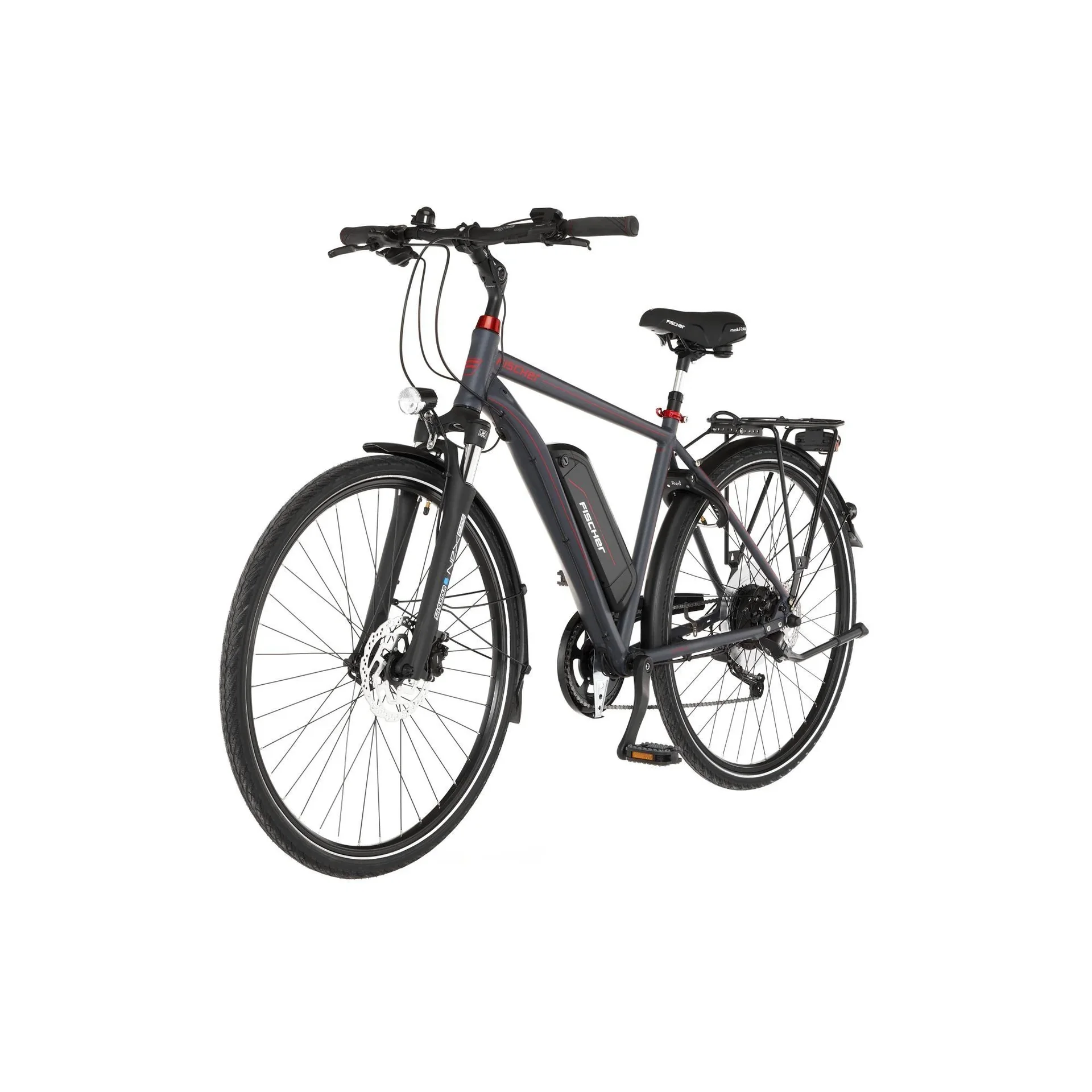 Herren E-Bike Trekking, 28 Zoll Rahmengröße 50cm, 8-Gang Kettenschaltung, anthrazit matt, VIATOR 1.0 - 2