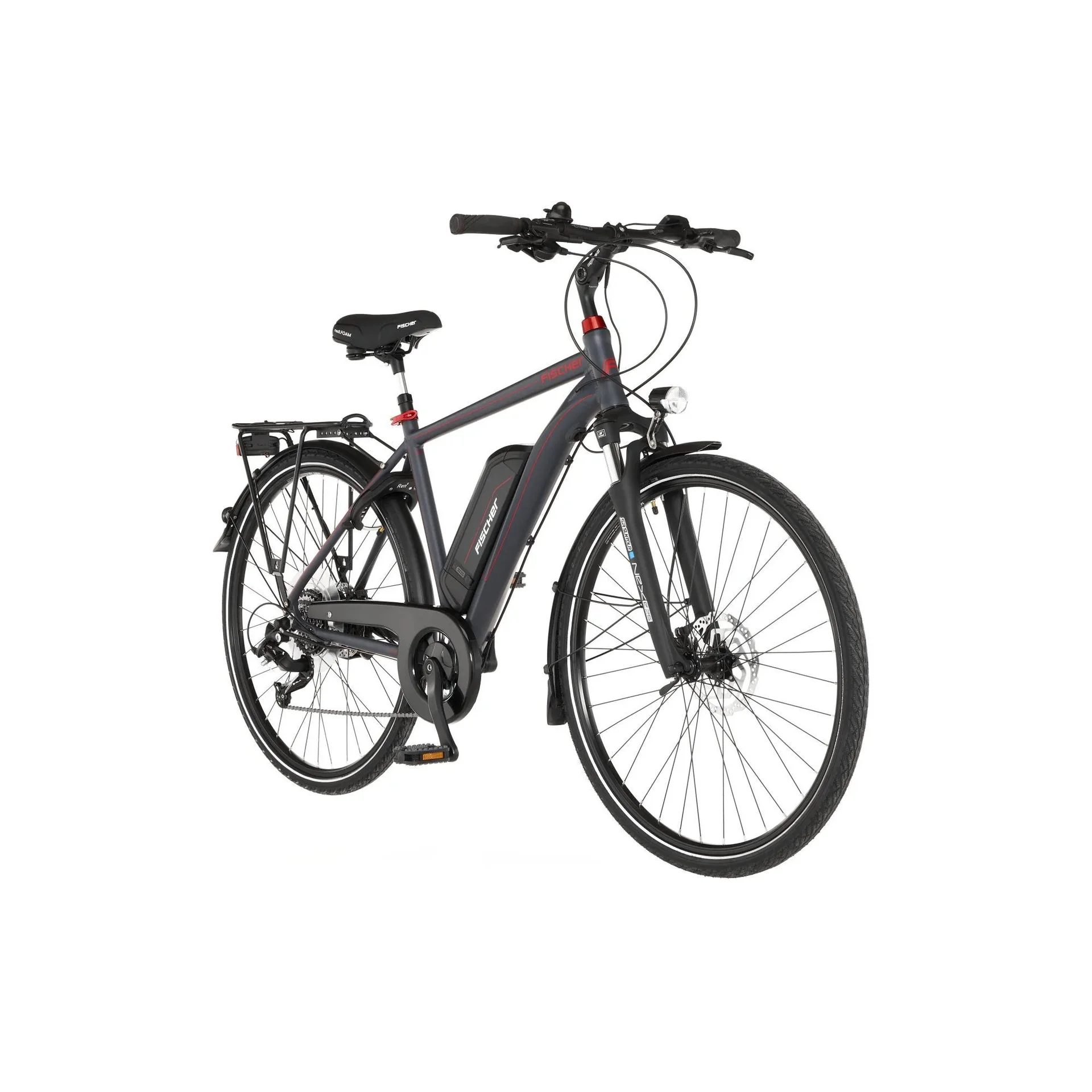 Herren E-Bike Trekking, 28 Zoll Rahmengröße 50cm, 8-Gang Kettenschaltung, anthrazit matt, VIATOR 1.0 - 8