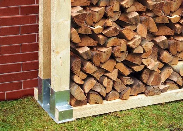 Holzstapelhalter feuerverzinkt, 1 Stück - 1