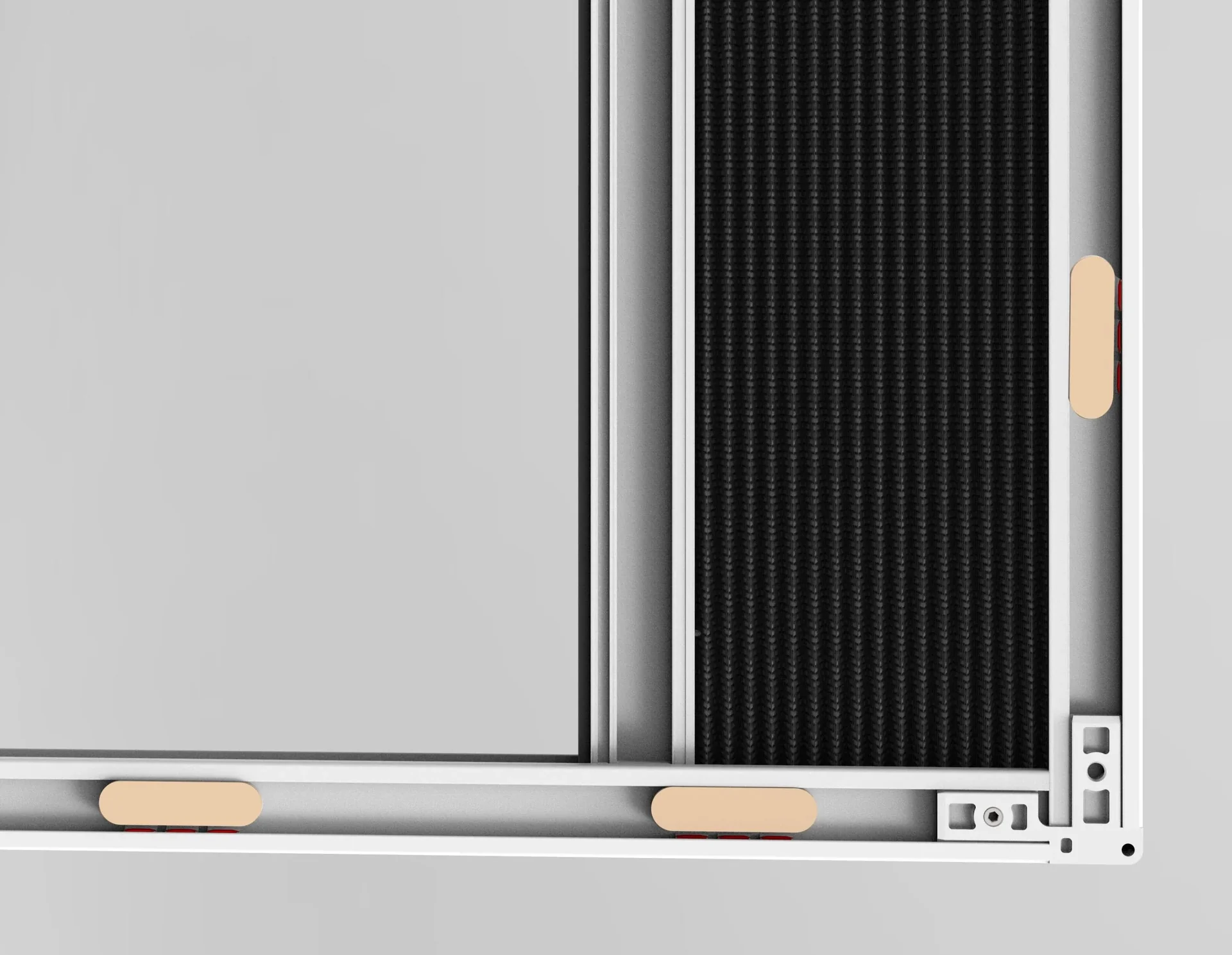 Tür-Plissee 100 x 215 cm, bohrlos - 1