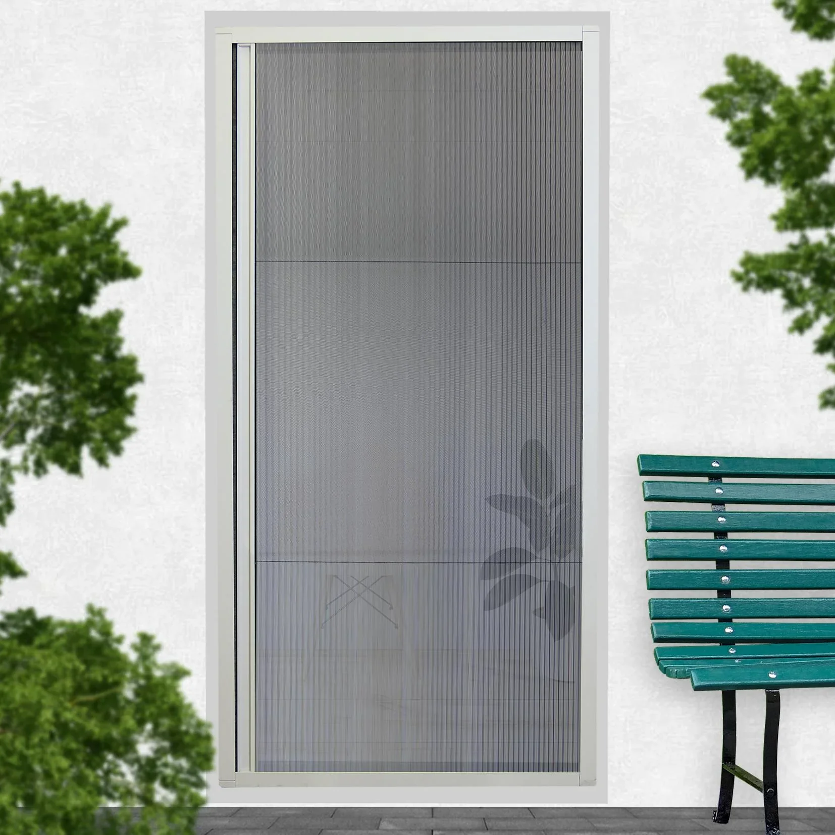 Tür-Plissee 100 x 215 cm, bohrlos - 7