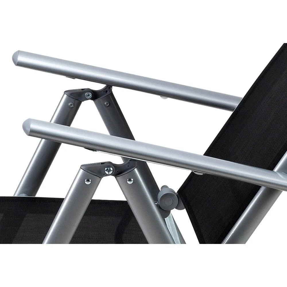 Aluminium-Gartenset Bern 6+1 Mattglas silber- Set - 5