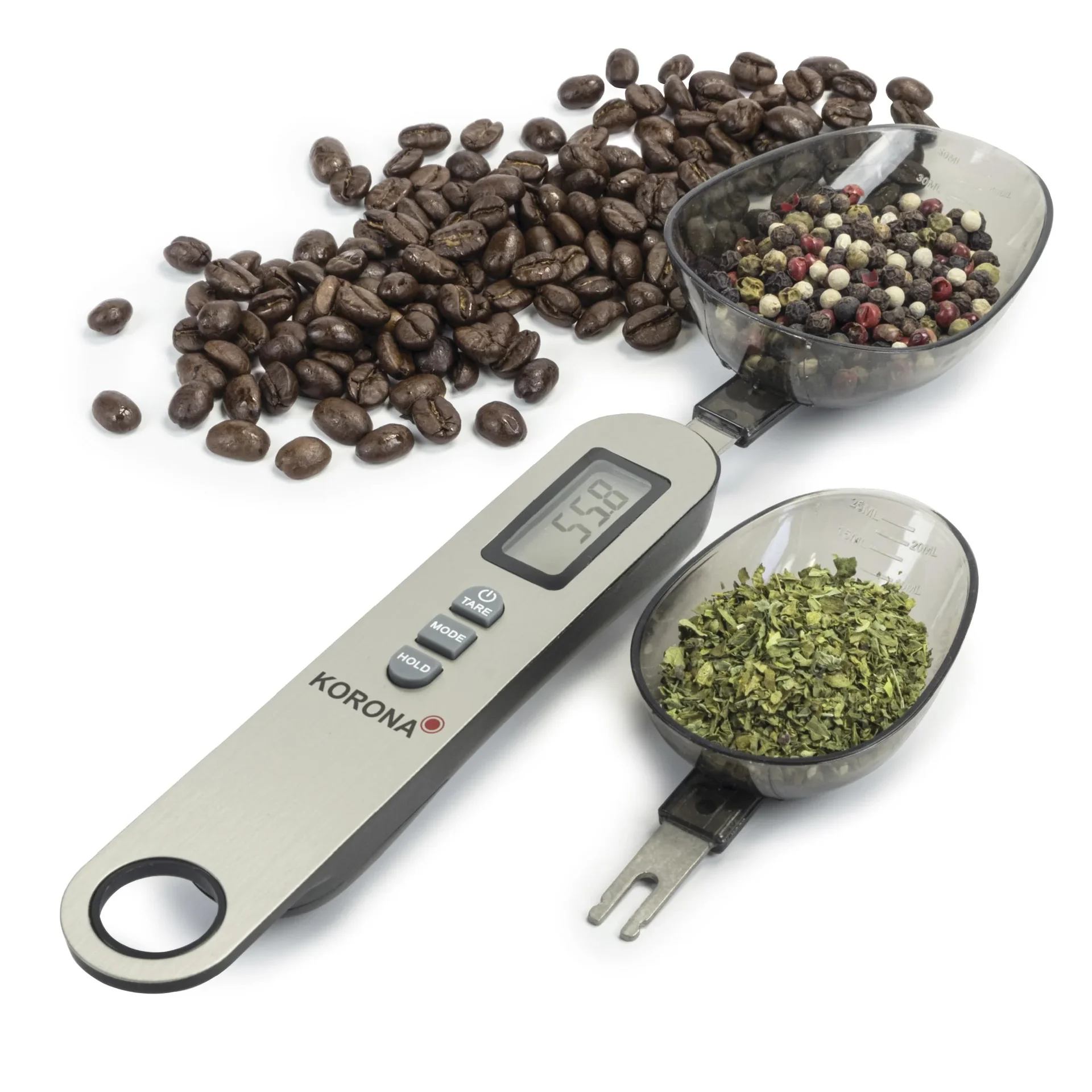 Löffelwaage "Eva", Edelstahl, 3-teilig - 1