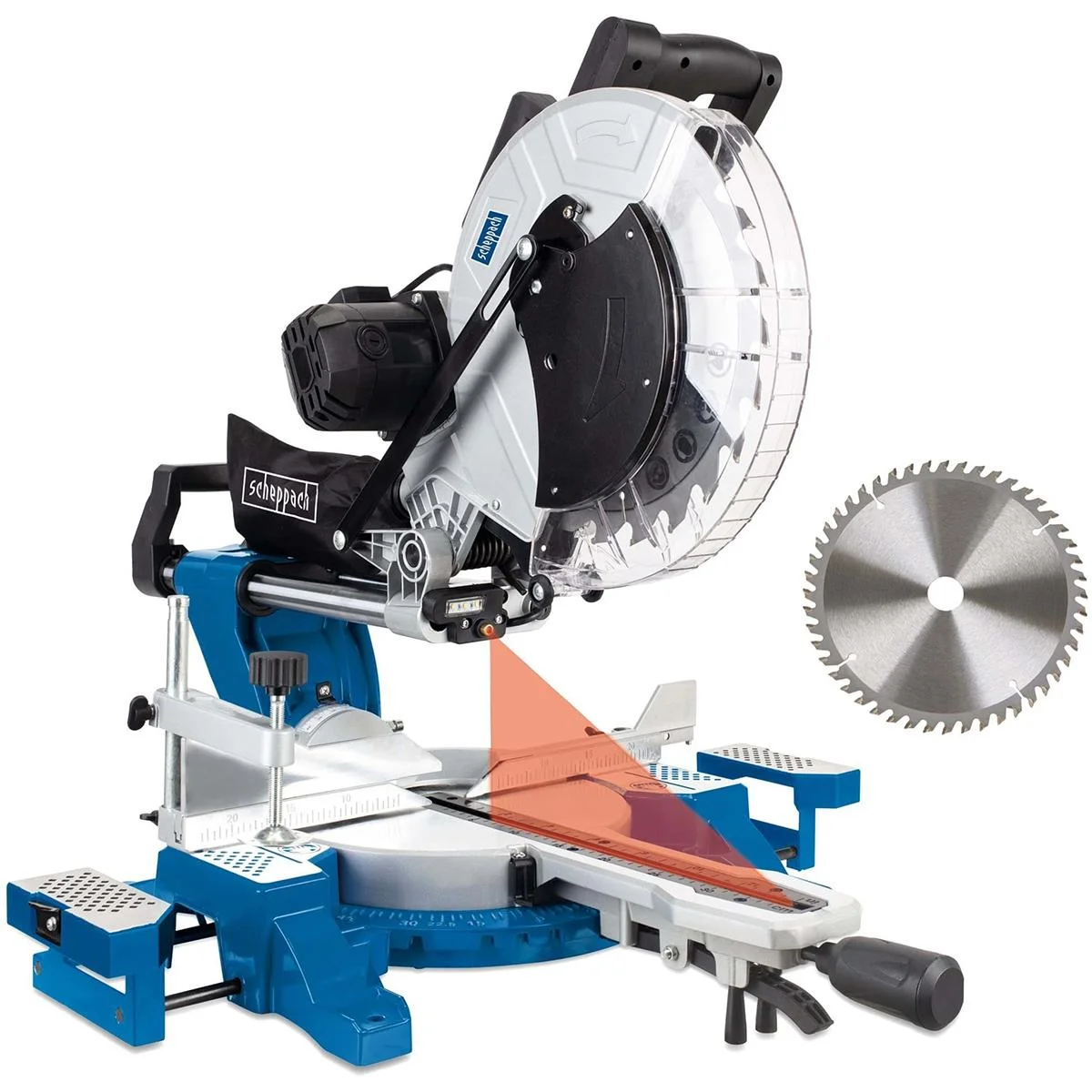 Kappsäge HM140L - 2000W | 330 x 150mm | inkl. Laser und 2 Sägeblätter - 1