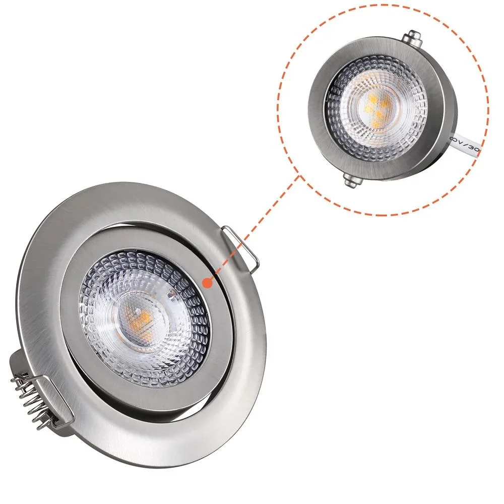 LED-Downlight Krog 6-teiliges Set Nickel - 5