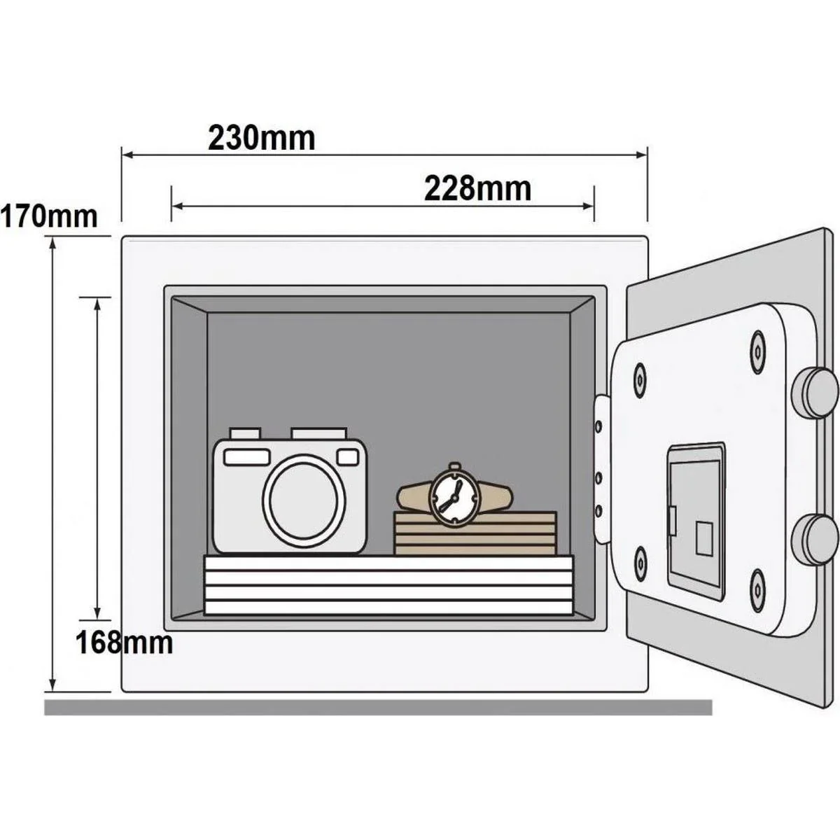 Elektronischer Safe - 31x20x20 cm - Schwarz - 5