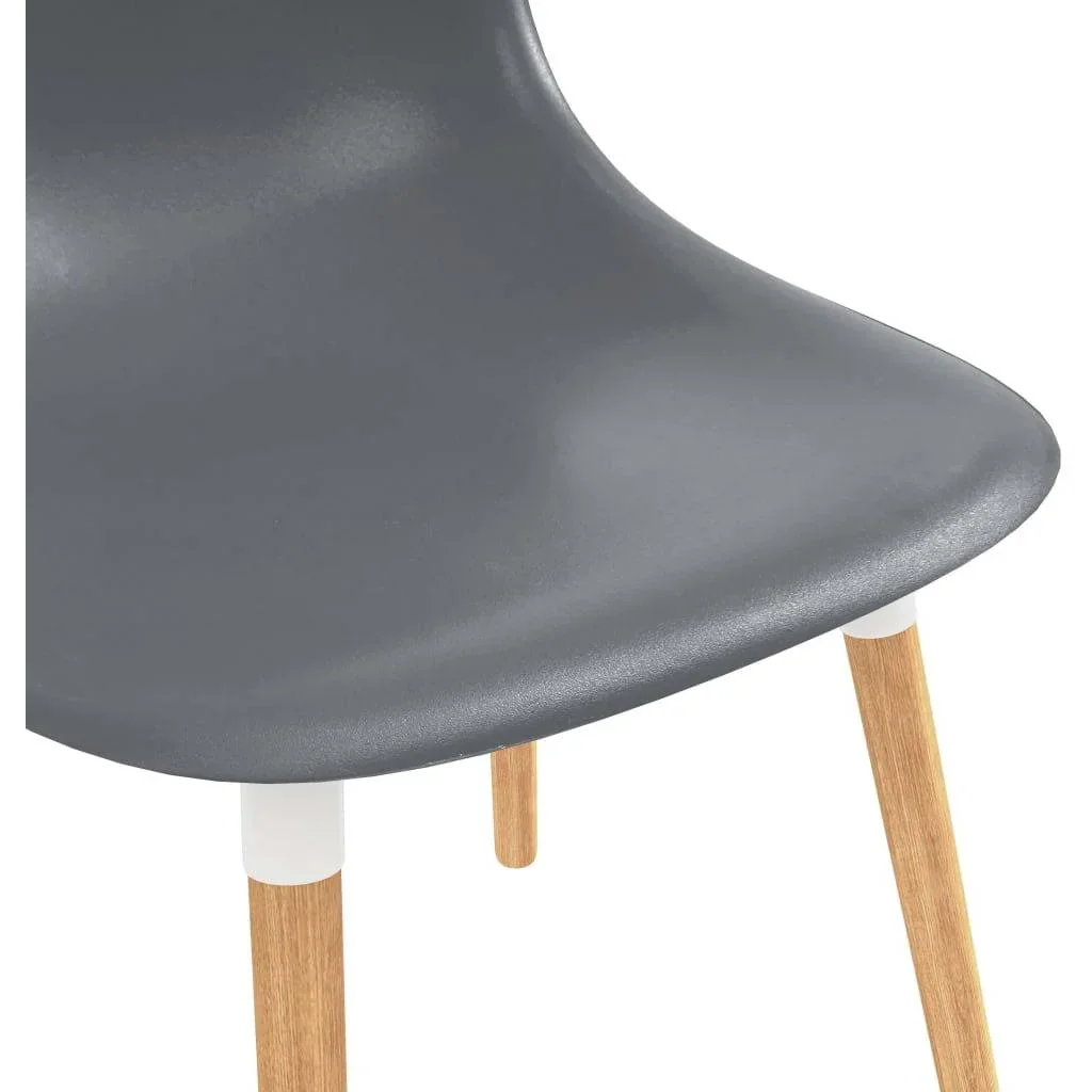 Esstischstühle 2tlg. Kunststoff grau - 2