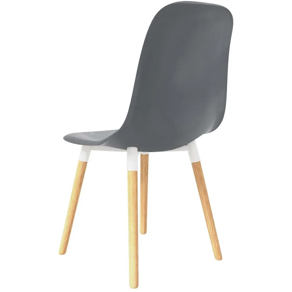 Esstischstühle 2tlg. Kunststoff grau - 3
