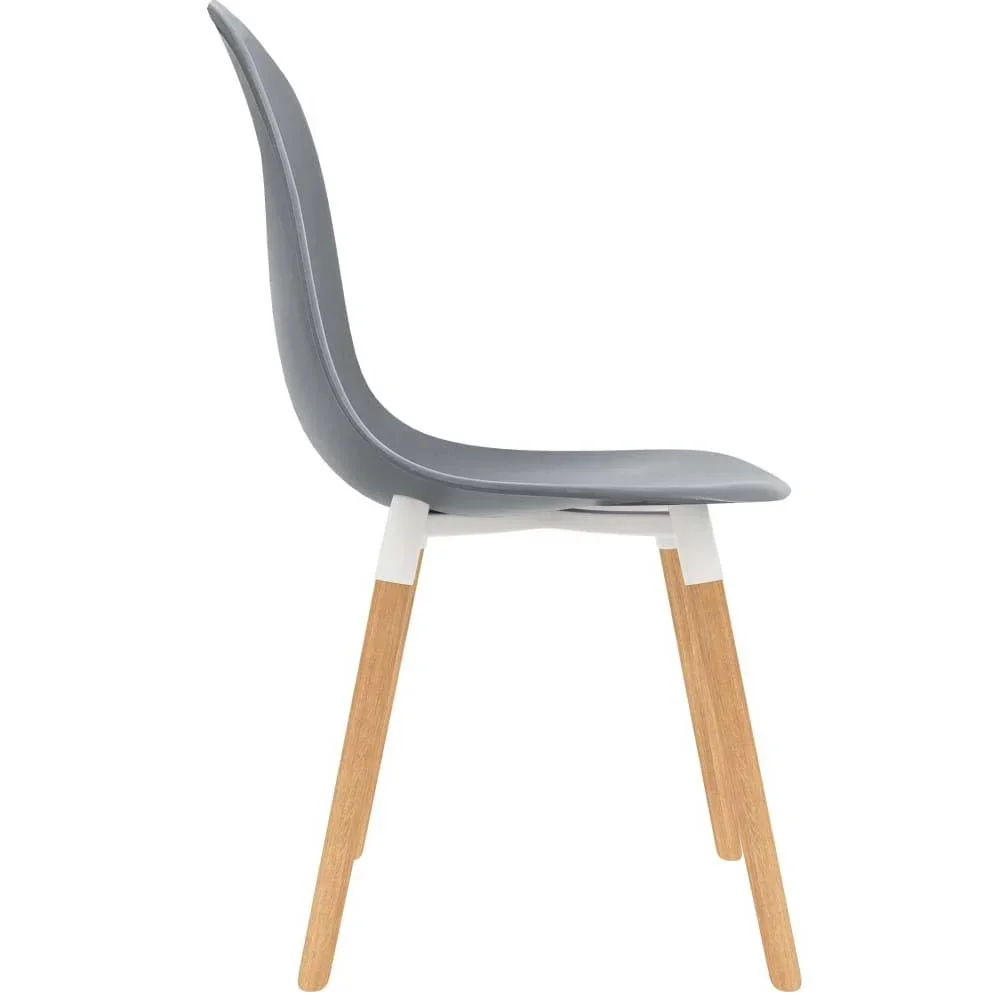 Esstischstühle 2tlg. Kunststoff grau - 4