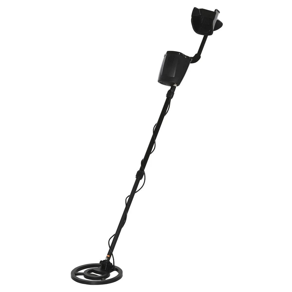 Metalldetektor Metallsuchgerät für Profis und Anfänger wasserdicht Ø22 cm Suchspule Alu ABS Schwarz 23 x 22 x 114-135 cm - 0