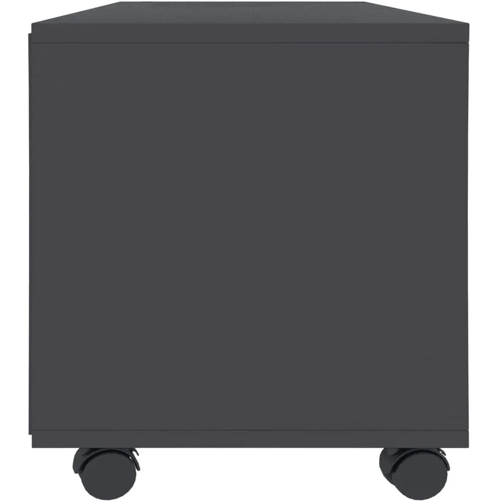 TV-Schrank mit Rollen 90x35x35 cm Spanplatte grau - 4