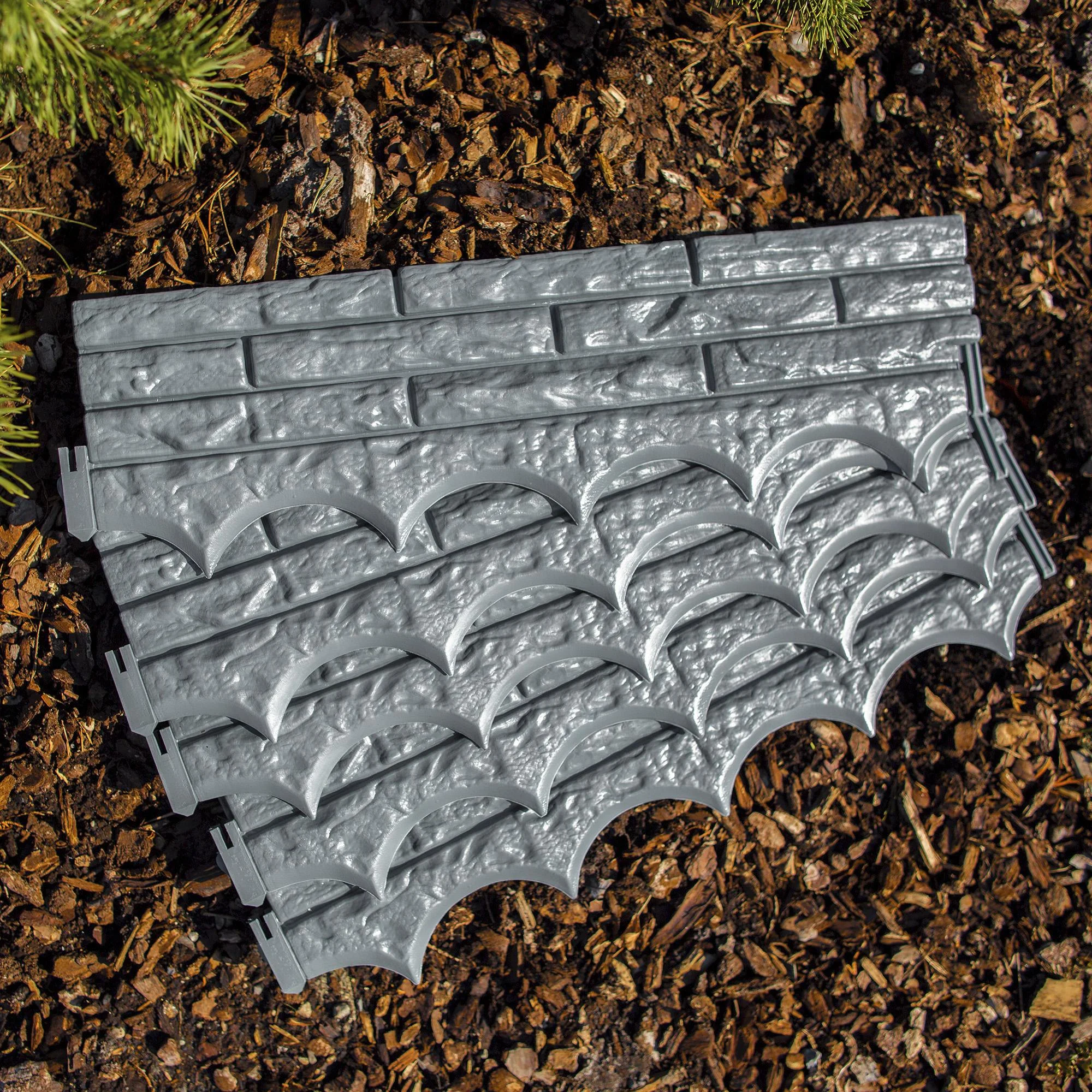 Beet-Einfassung "GARTENMAUER" in Stein-Optik, 5-teilig, 290 cm - 1