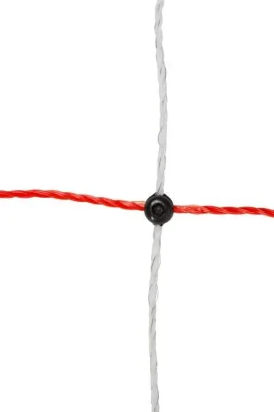 Schafnetz, 50 m weiß/orange, Höhe: 90 cm - Doppelspitze - 1