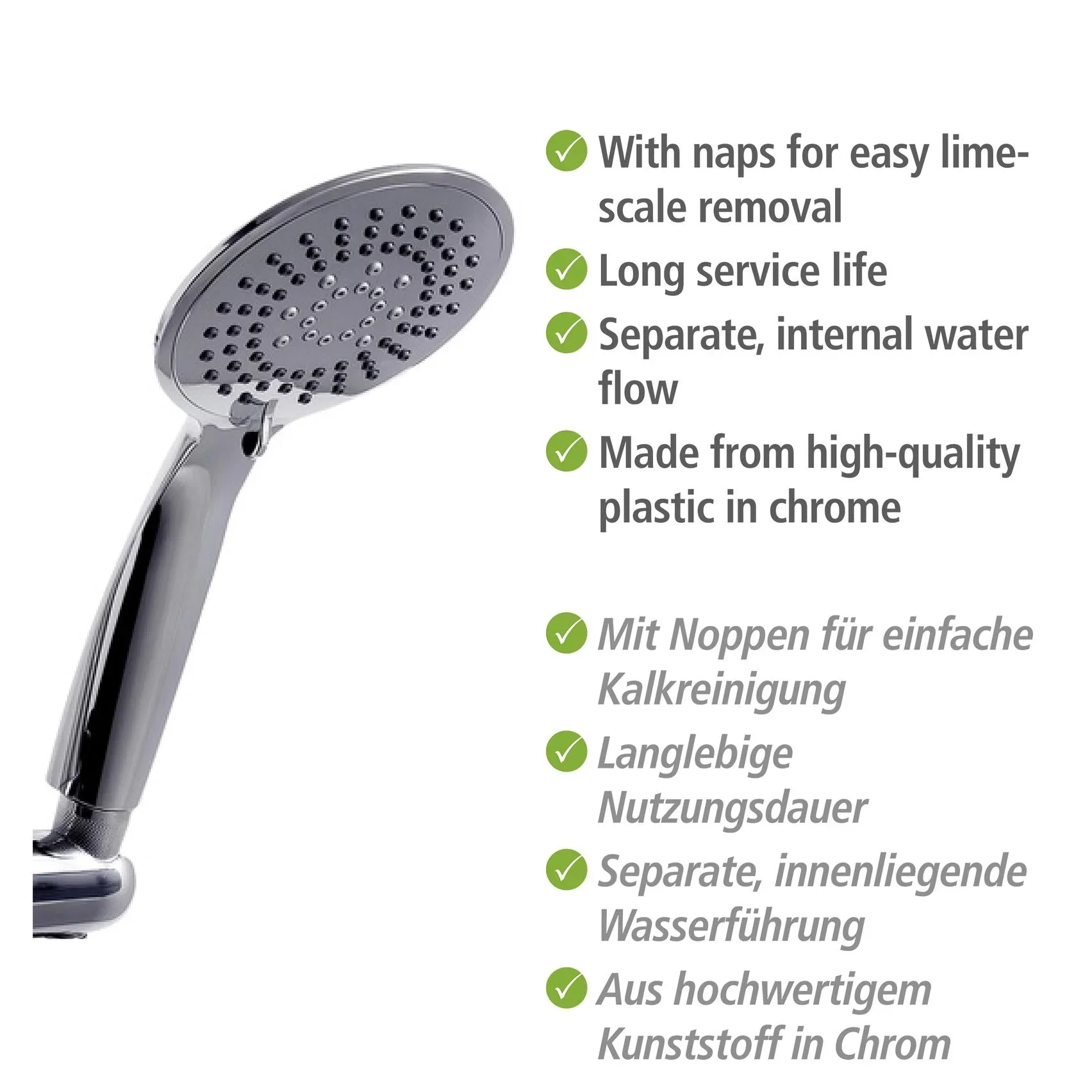 Brauseset Young Chrom, Länge Stange: 66 cm - 2