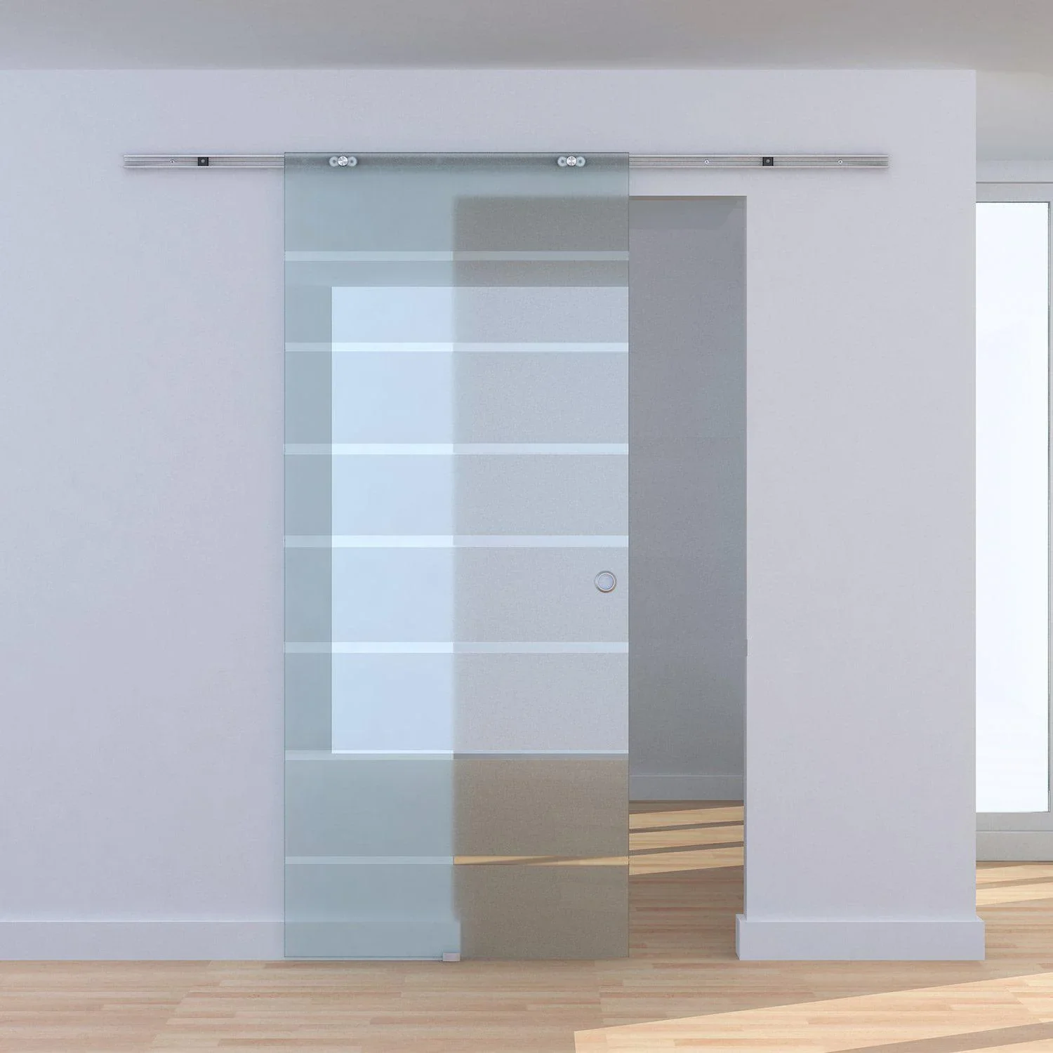 Glasschiebetür mit Streifen - 3
