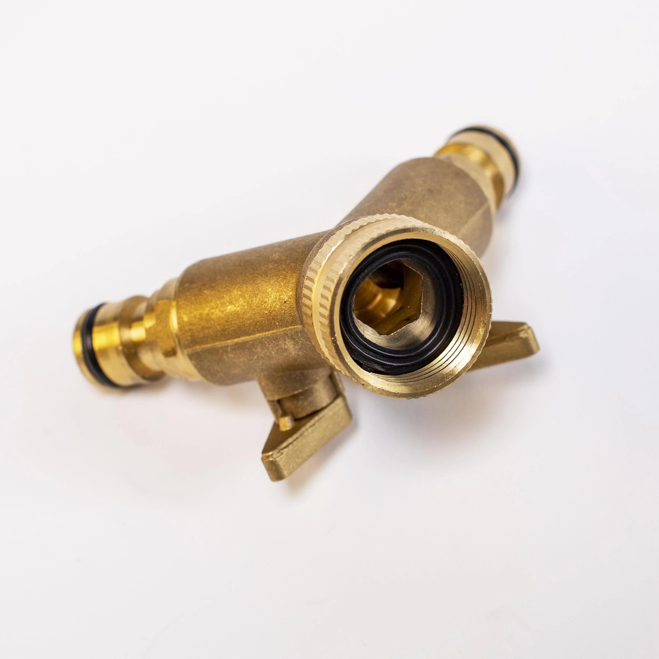 Wasserverteiler 2 Wege für 1/2' + 3/4' / Wasserhahnanschluss /Wasserhahnstecker - 0