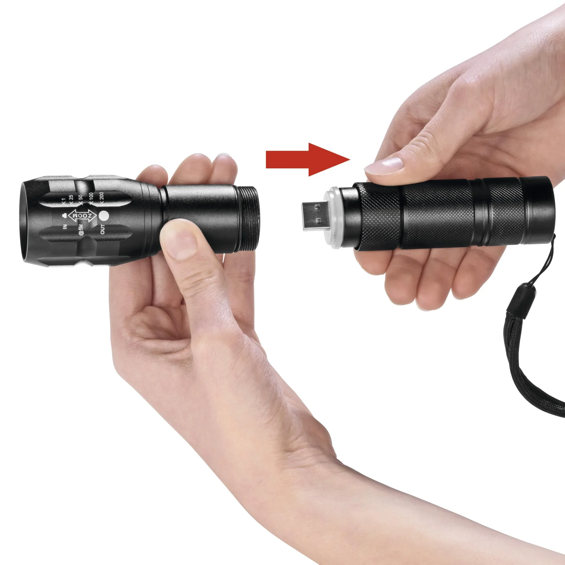 Power- Taschenlampe 3,7 V - 7