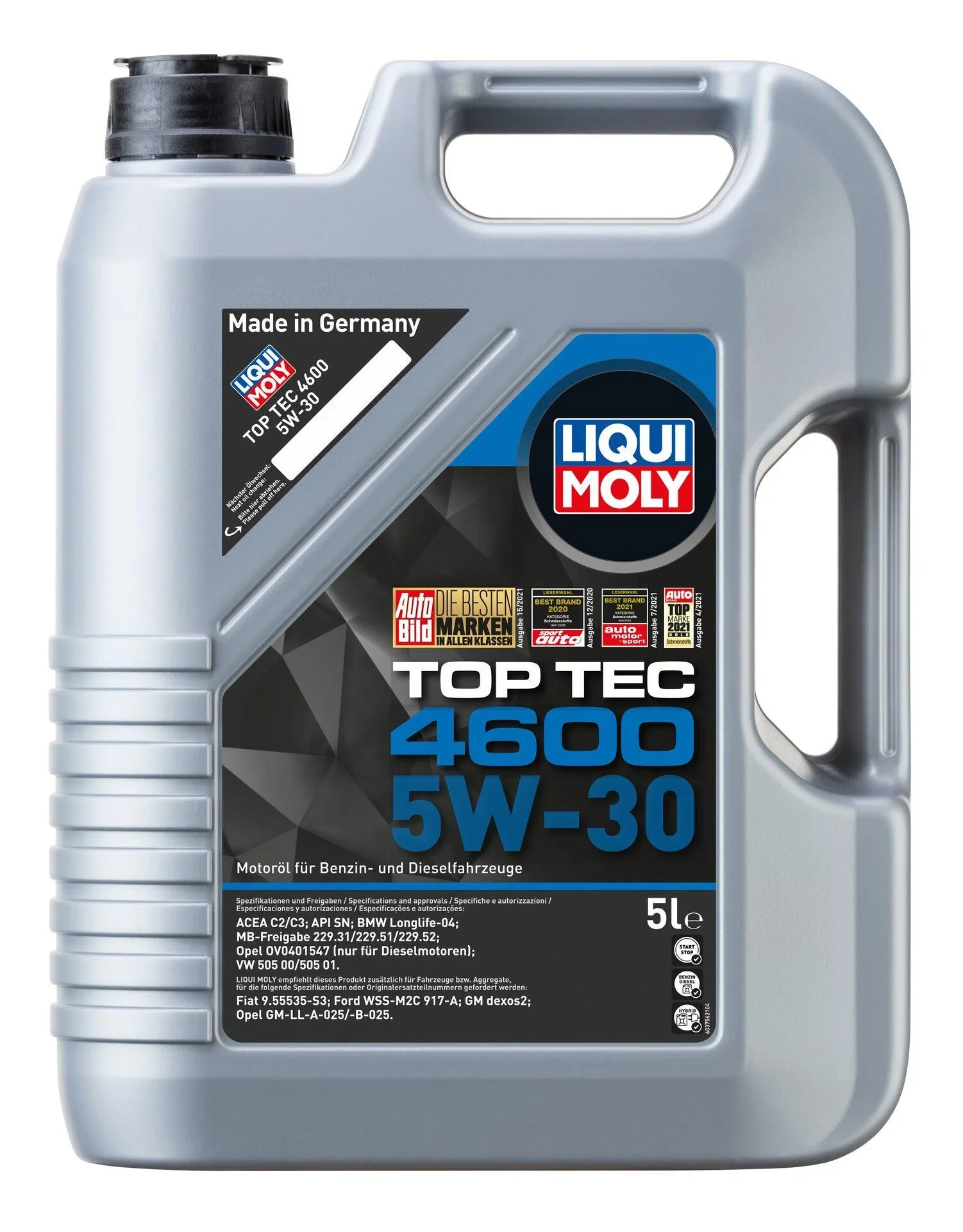 Synthese-Technologie-Motorenöl Top Tec 4600 5 W-30, 5 Liter - 0