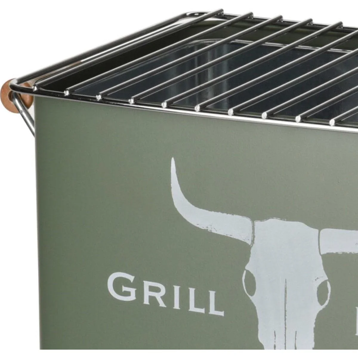 Grill King Holzkohlegrill Rechteckig - Mattgrün - 32x20x20 cm - 0