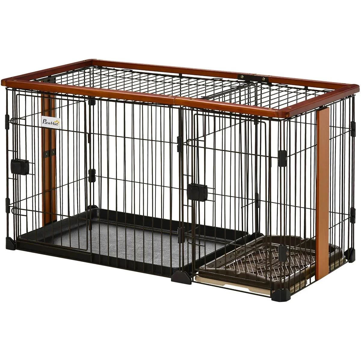 Hundeecke mit Toilette - Stahl/Kunststoff - 111 x 54 x 61 cm - 1