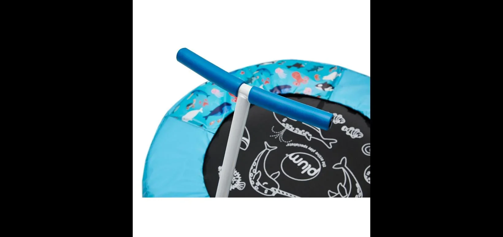 Trampolin Junior Bouncer Meeres-Sound, In- und Outdoor-Trampolin für Kinder, Haltegriff, Durchmesser 81 cm, rund - 0