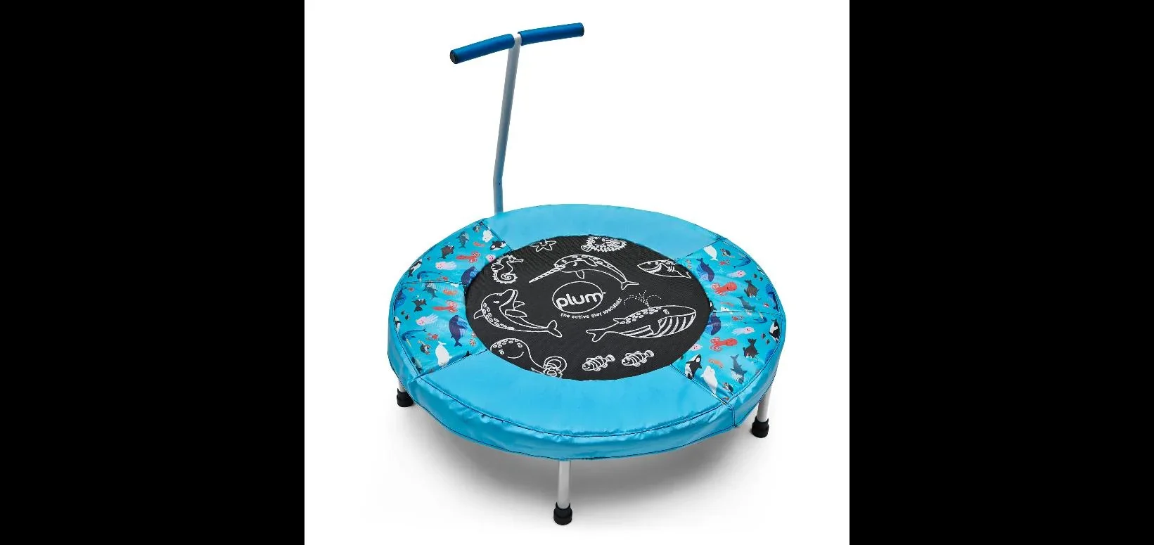 Trampolin Junior Bouncer Meeres-Sound, In- und Outdoor-Trampolin für Kinder, Haltegriff, Durchmesser 81 cm, rund - 4