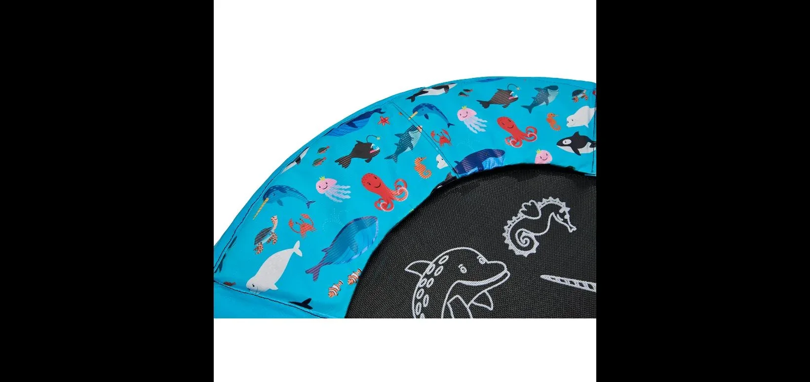 Trampolin Junior Bouncer Meeres-Sound, In- und Outdoor-Trampolin für Kinder, Haltegriff, Durchmesser 81 cm, rund - 5