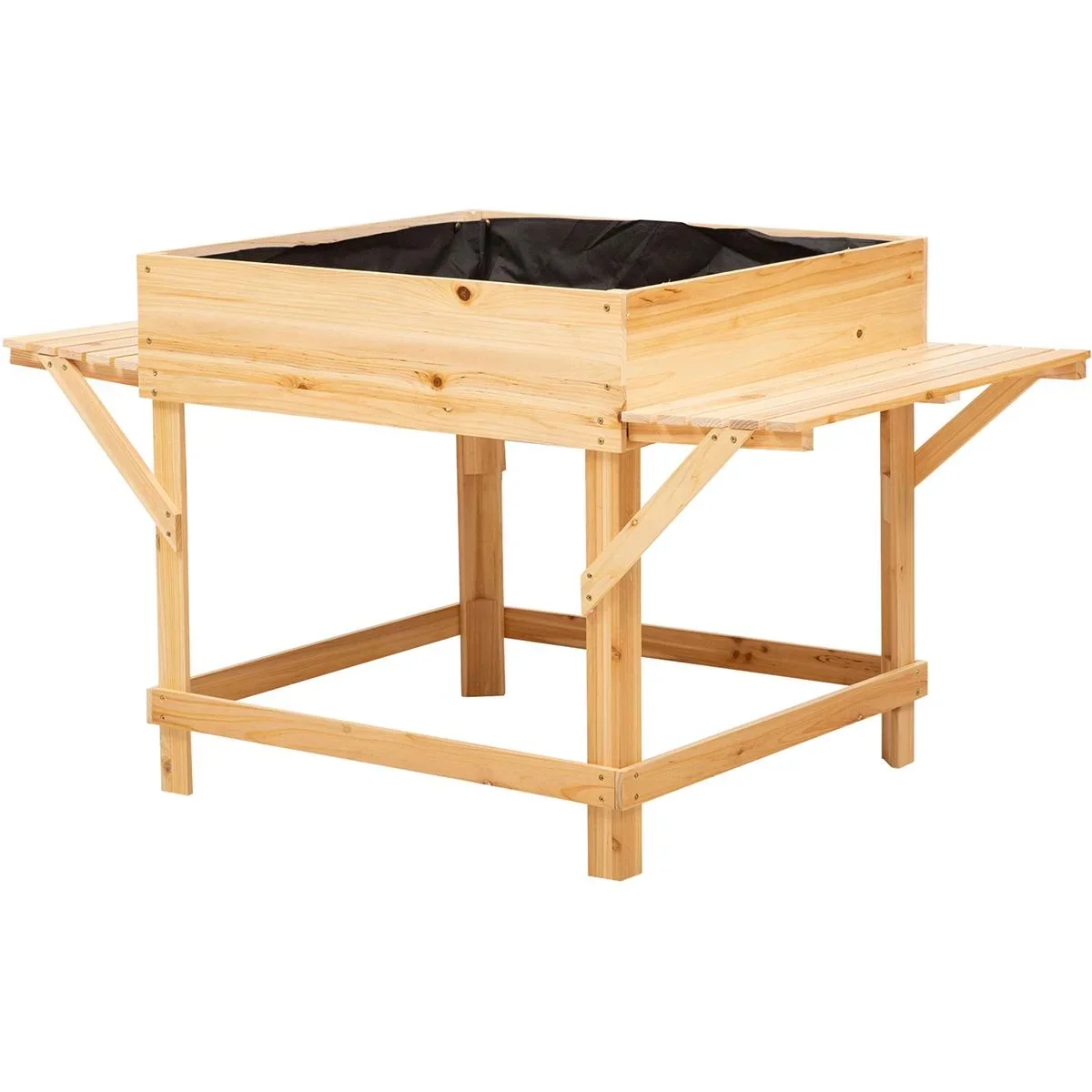 Pflanzkasten mit Ablage natur - 7