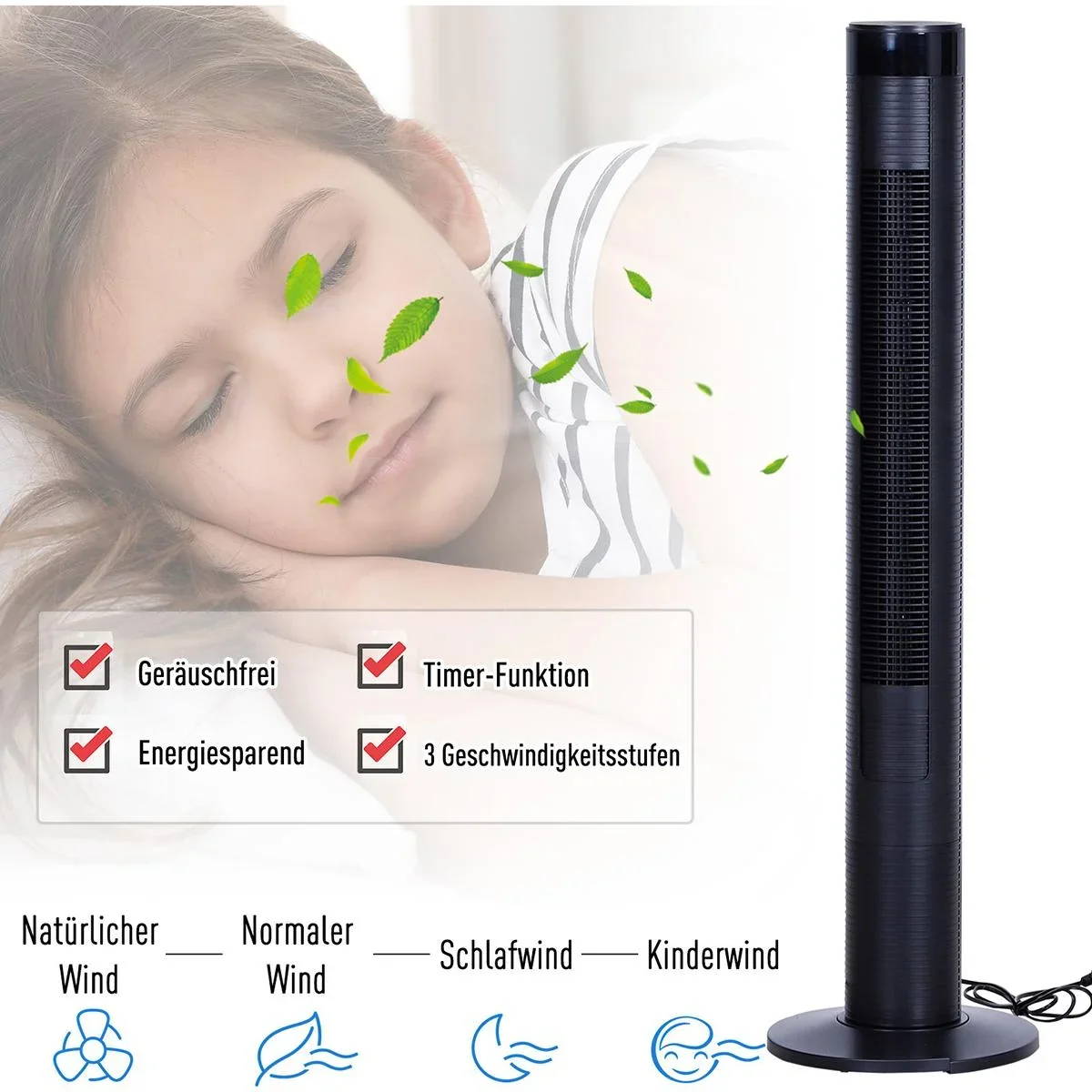 Turmventilator mit Fernbedienung - 5