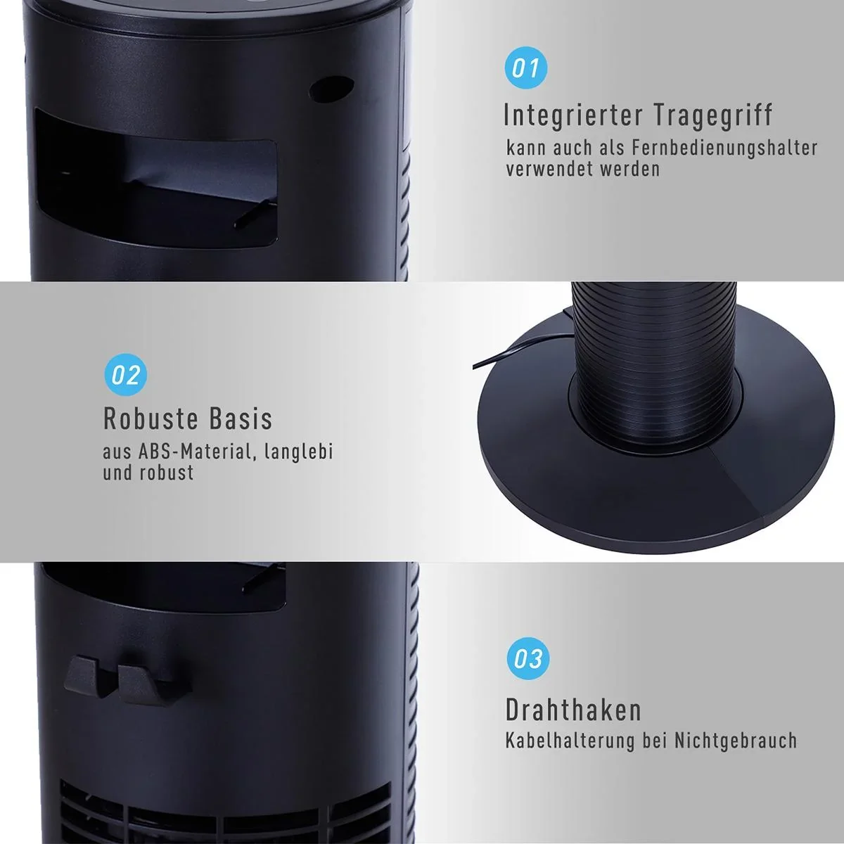 Turmventilator mit Fernbedienung - 7