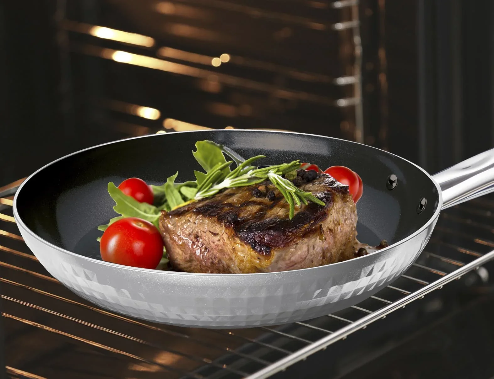 Pfannen-Set, silber, 3-teilig - 2