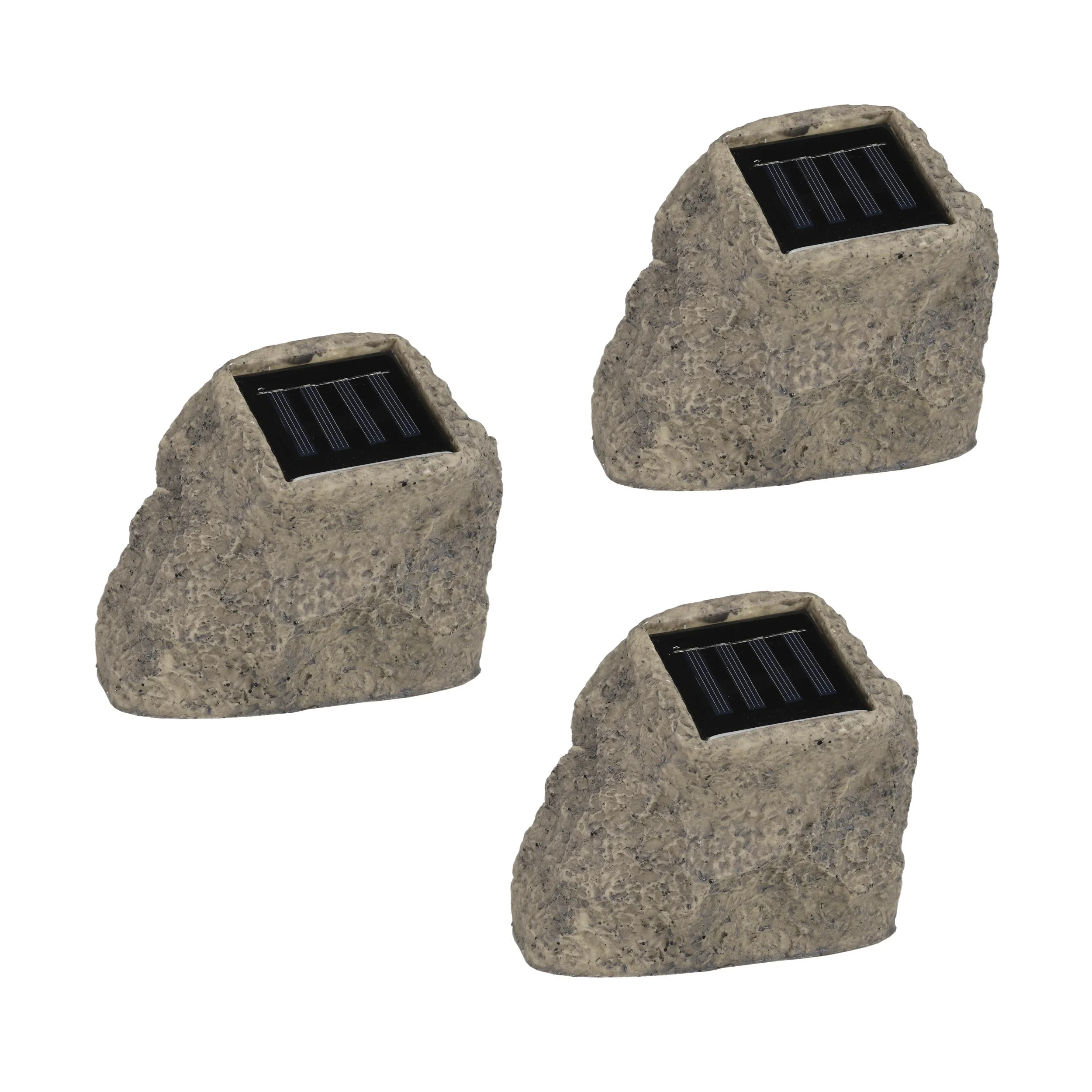 Solar Stein mit 4 LED, 3er Set - 1