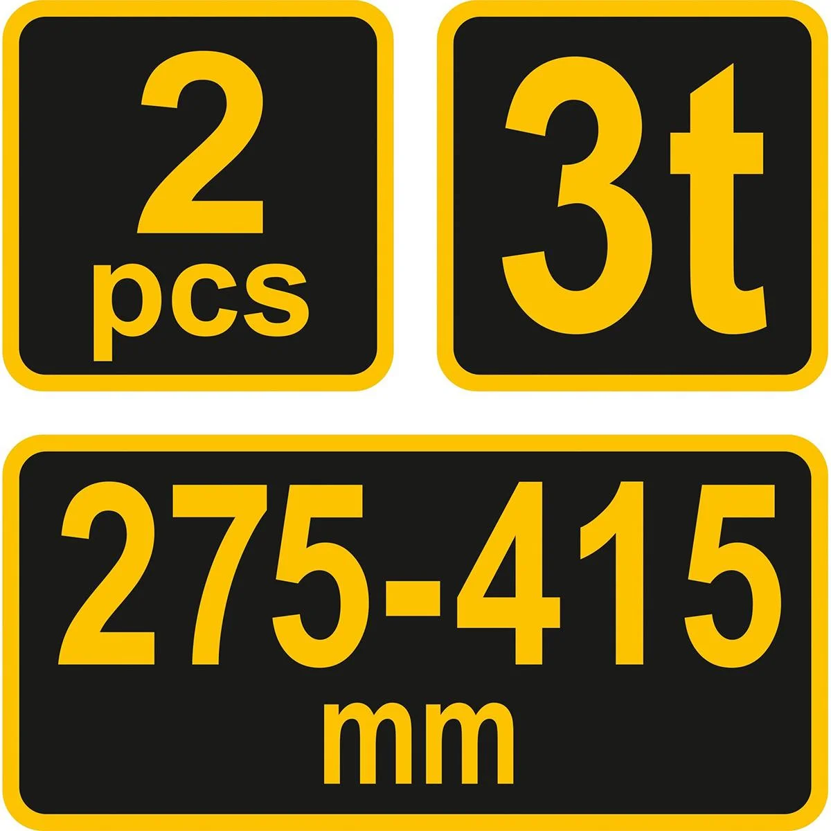 Achsständer 2 Stück - 3 Tonnen Kapazität - 23x20x36 cm - 0