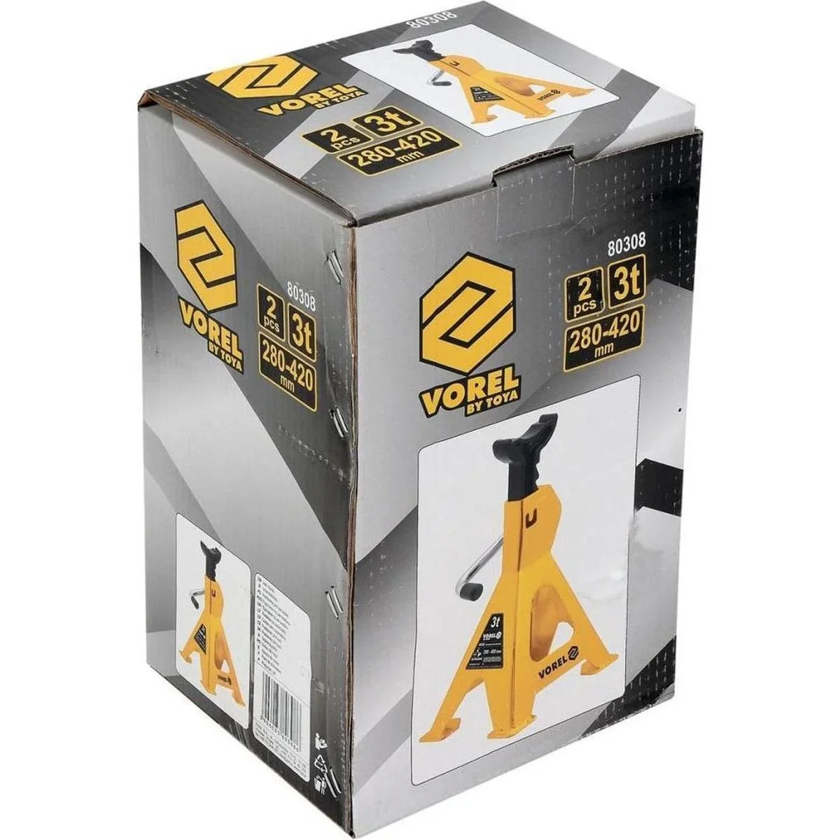 Achsständer 2 Stück - 3 Tonnen Kapazität - 23x20x36 cm - 3