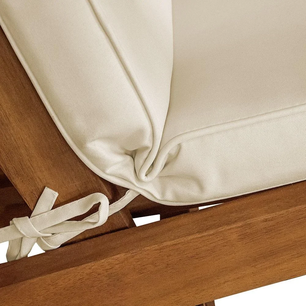 Gartenkissen - Für Liege - Creme - 173x43x6cm - 1