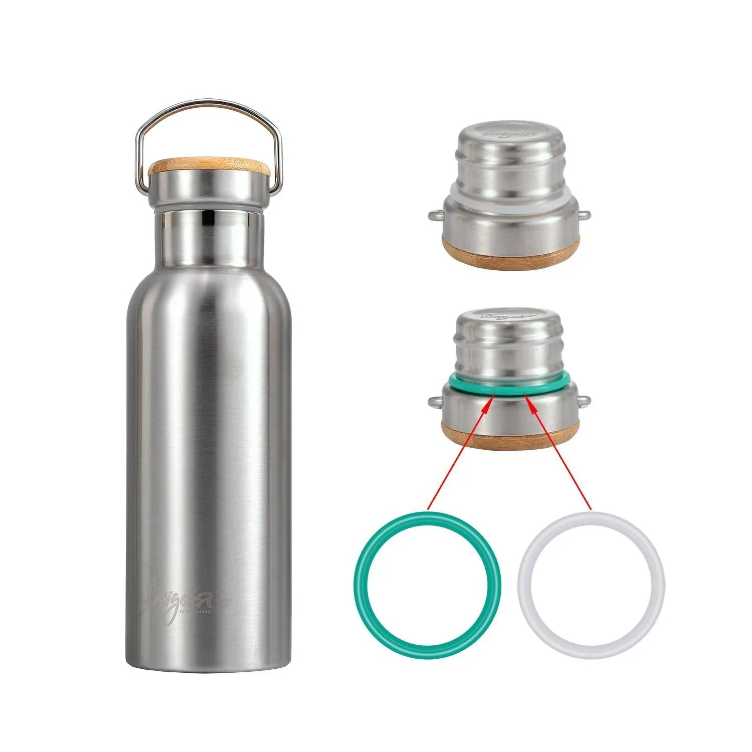 Edelstahl Isolierflasche, doppelwandig vakuumisoliert, 500 ml - 0