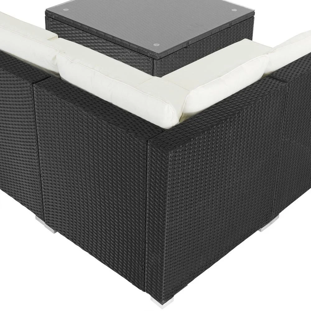 Polyrotan Lounge-Set 16-Sitzer - Schwarz - 0