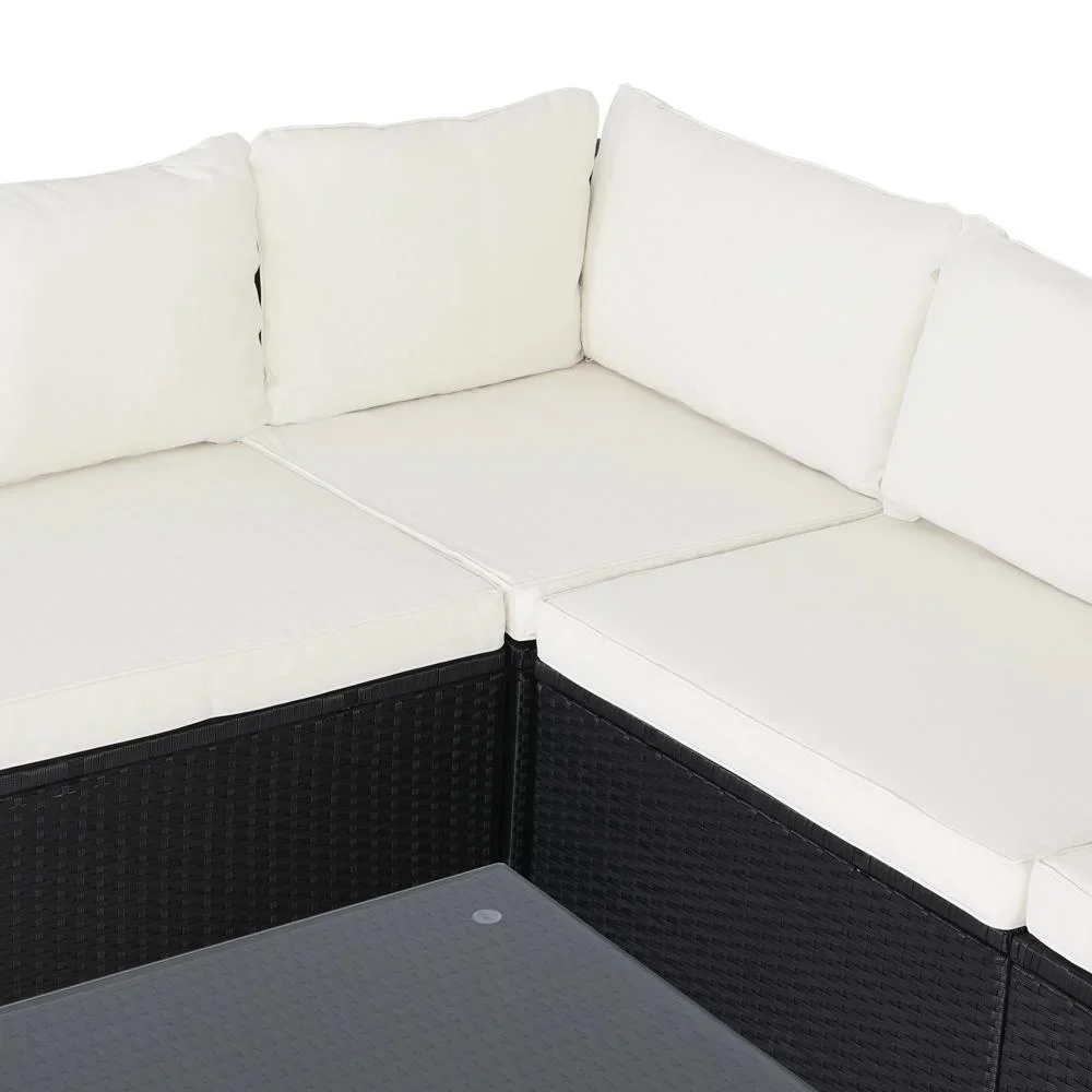 Polyrotan Lounge-Set 16-Sitzer - Schwarz - 2