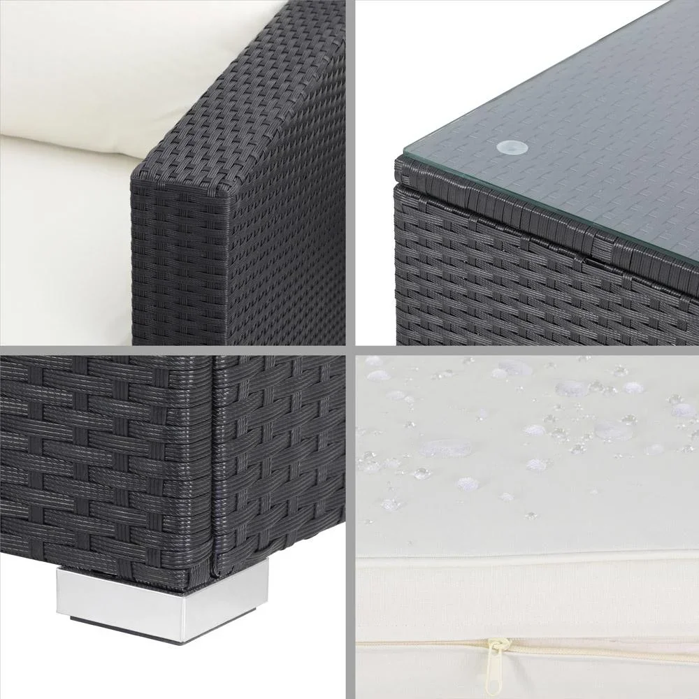 Polyrotan Lounge-Set 16-Sitzer - Schwarz - 6