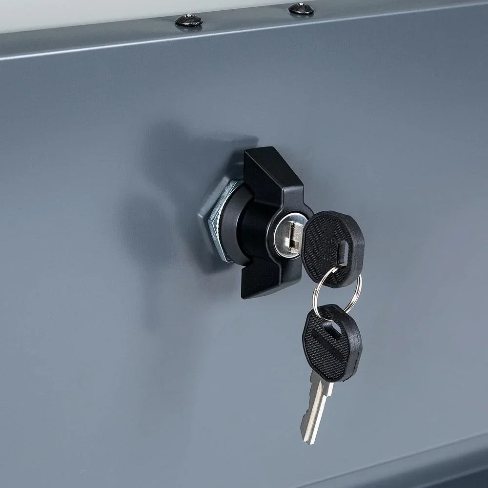 Aufbewahrungsbox Stahl mit Schloss - 120 x 62 x 63 cm - wetterfest - 2