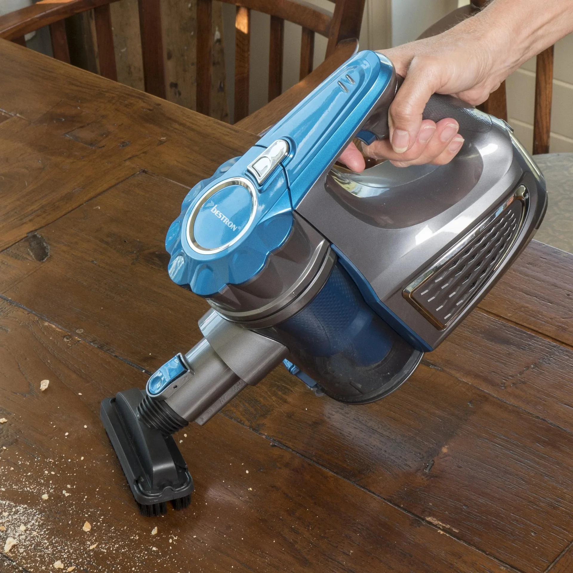 2 in 1 Akku-Zyklon-Handstaubsauger „Practico Go“, beutellos, mit Turbodüse und Parkettdüse, 21,6 Volt - 10