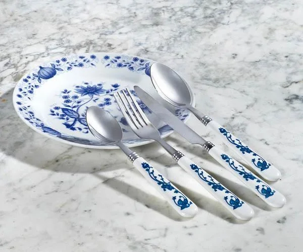 Besteck, 24tlg., Zwiebelmuster - 0