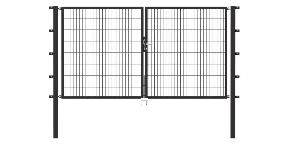 Doppeltor Flexo mit Zubehör, anthrazit, Breite 350 cm, Höhe 100 cm, PF: 80x80 cm - 0