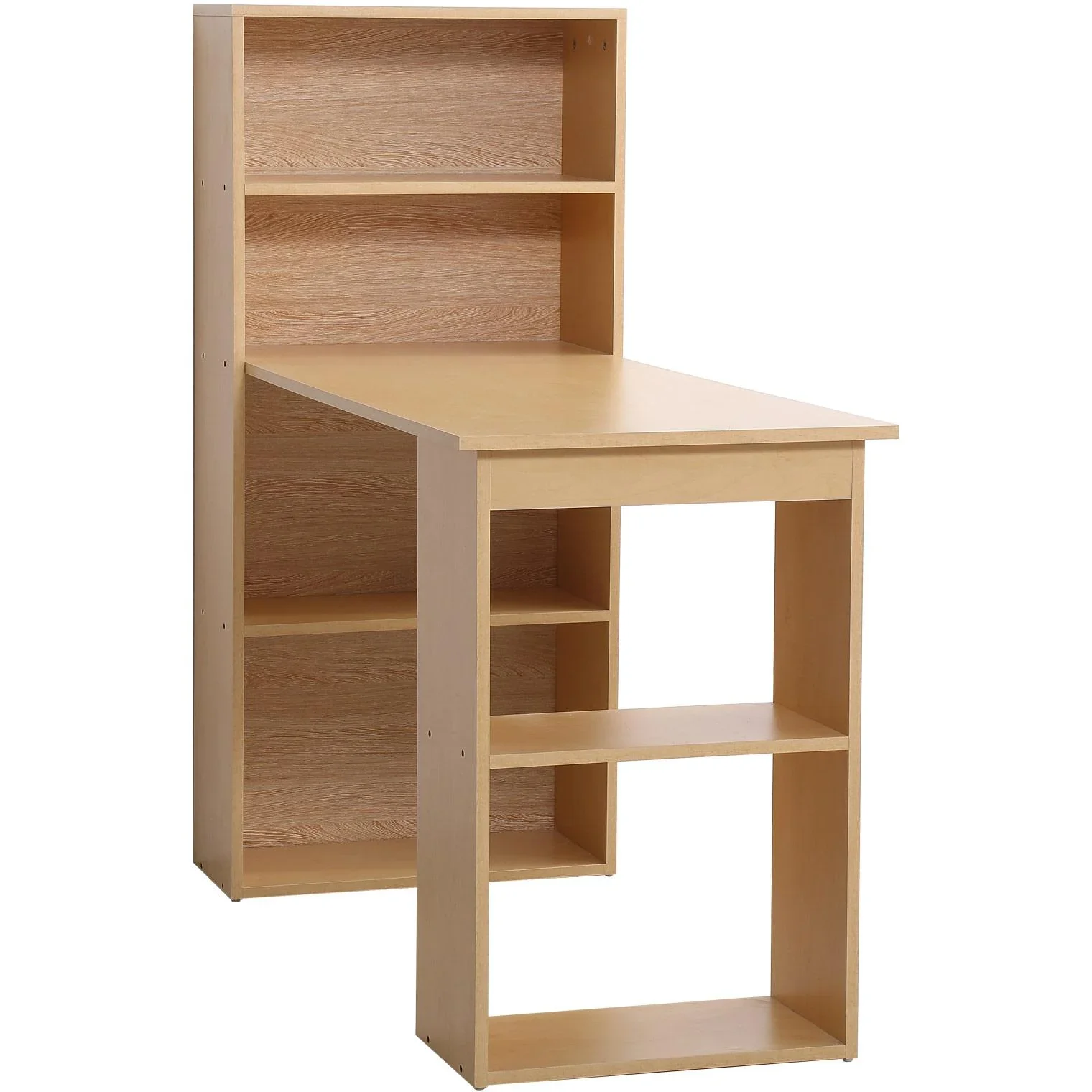 Schreibtisch mit Regal Computertisch Natur - 2