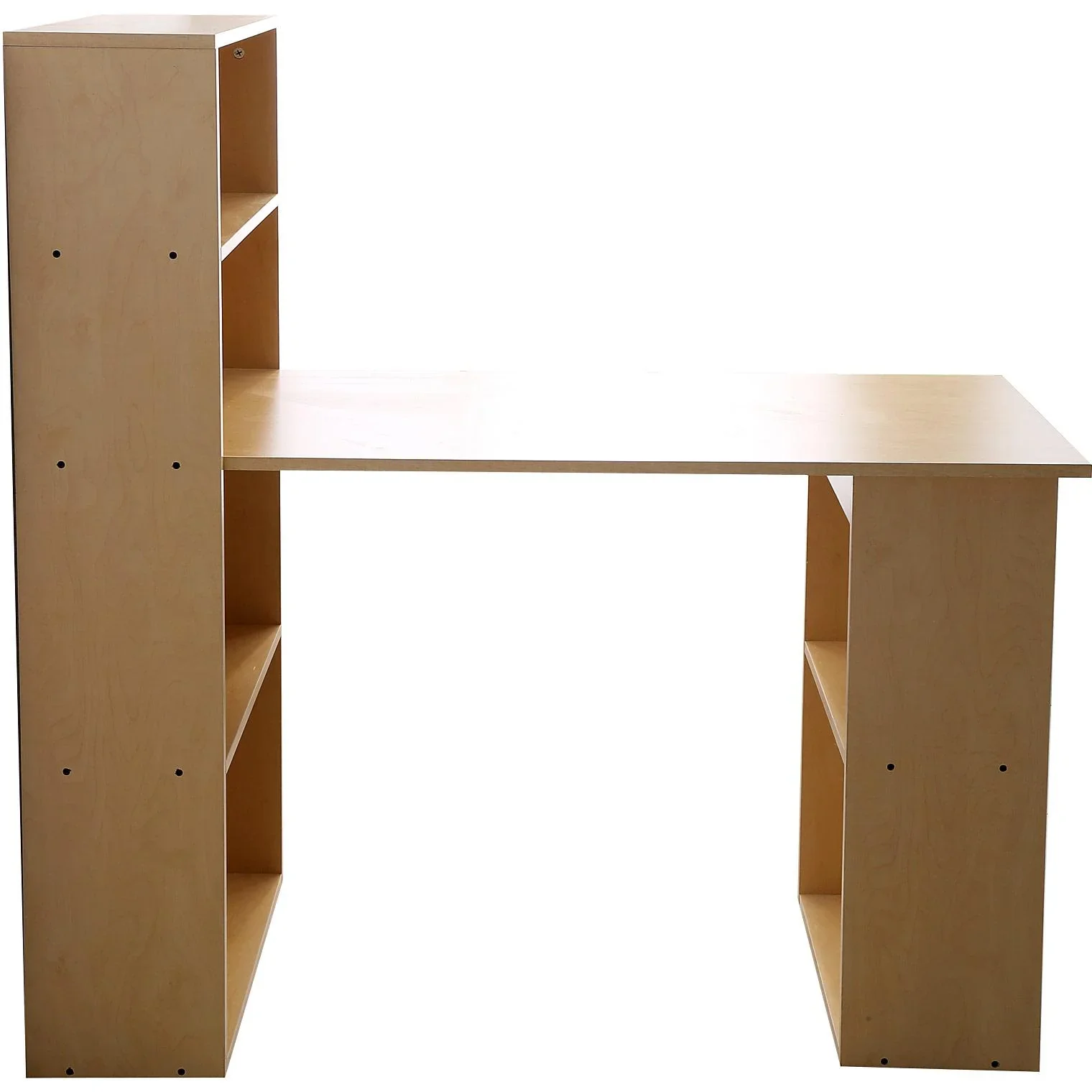 Schreibtisch mit Regal Computertisch Natur - 4