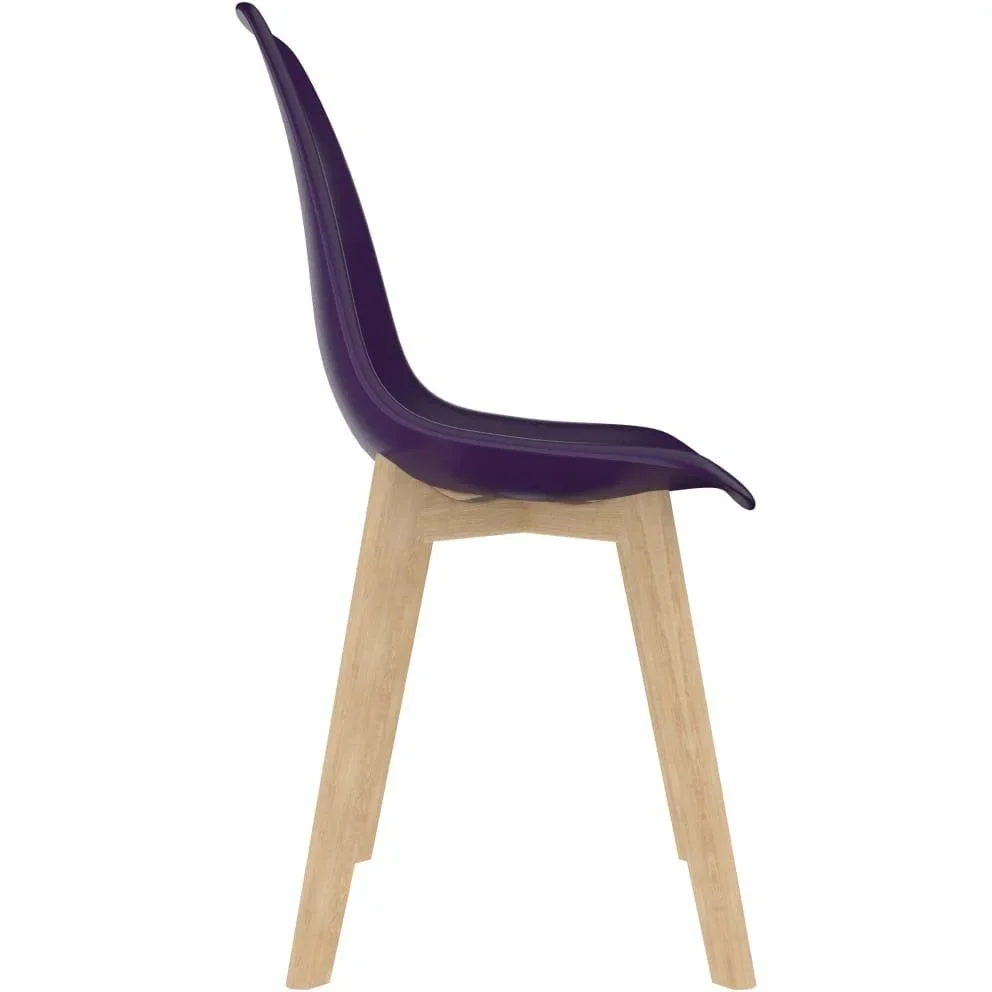 Esszimmerstühle 2tlg. Kunststoff lila - 0