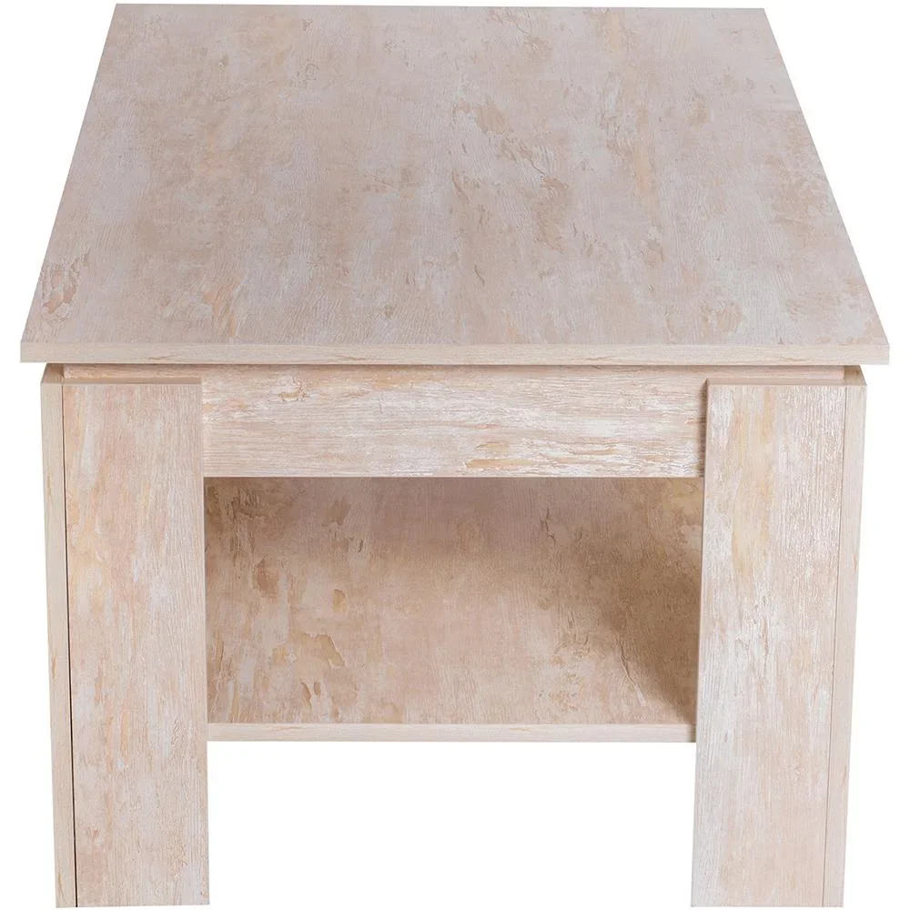 Couchtisch Beistelltisch Kaffetisch mit Ablage Pinie Holz 110 x 65 cm - 3