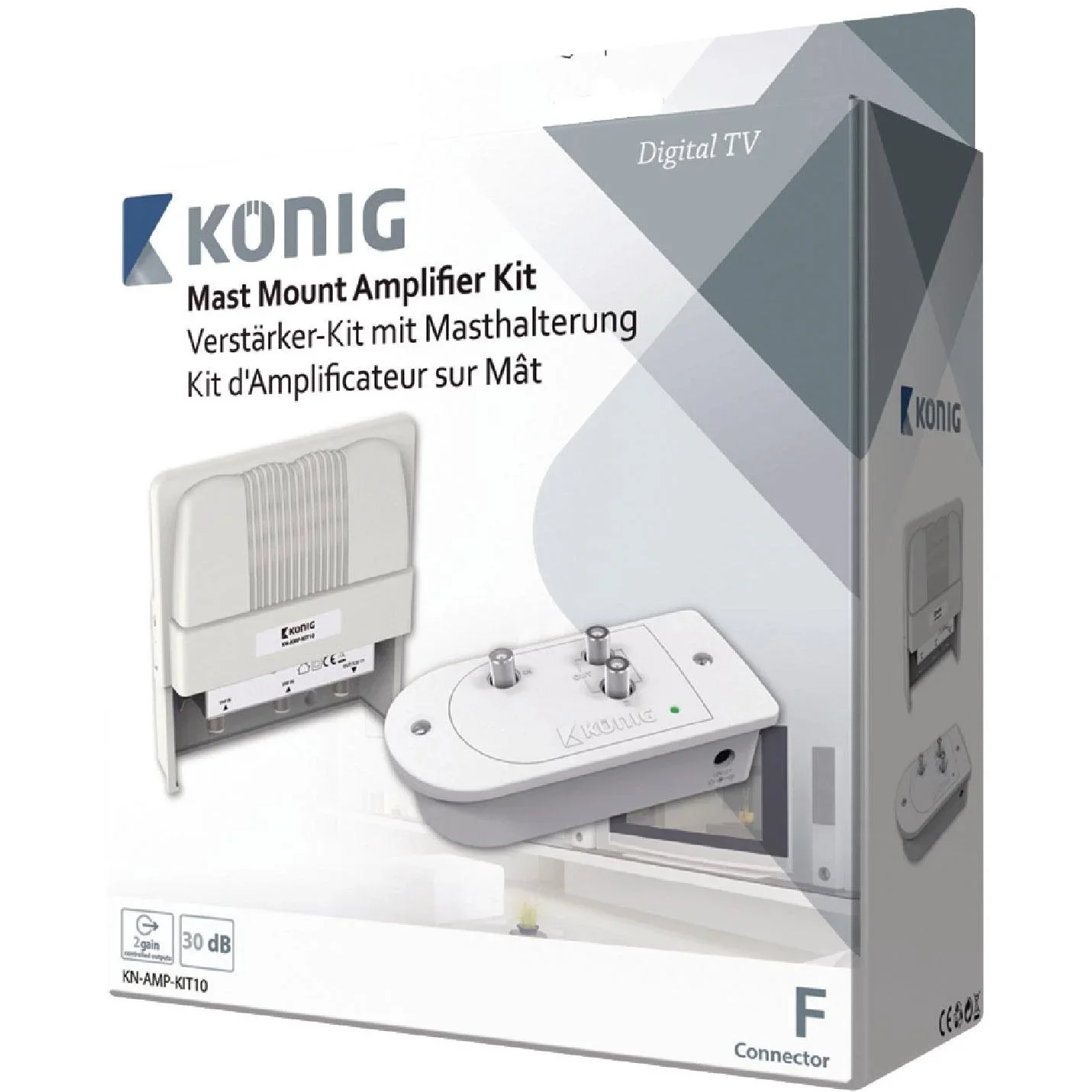 Kabel-TV Mastverstärker 30 dB 170-862 MHz - 0