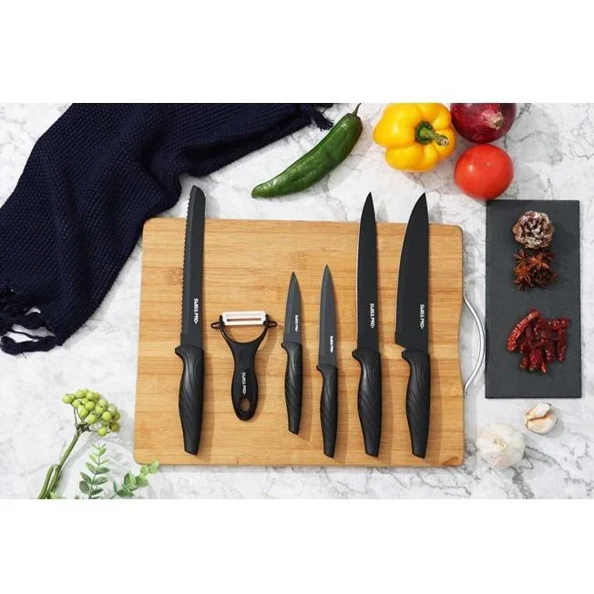 Küchenmesserset - 6-teilig - Antihaftbeschichtung - 1