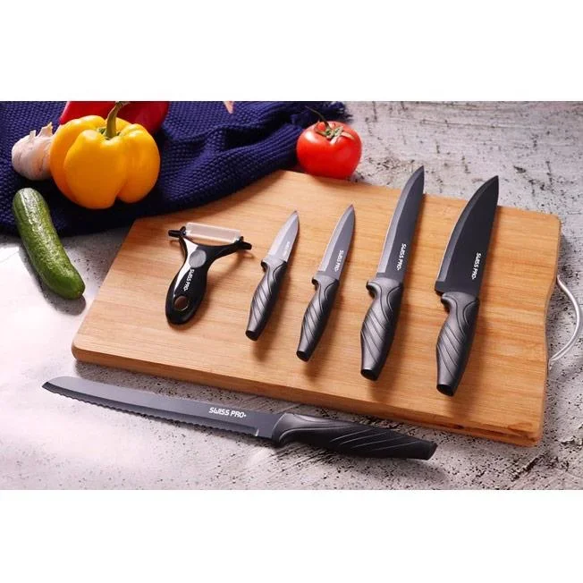 Küchenmesserset - 6-teilig - Antihaftbeschichtung - 4